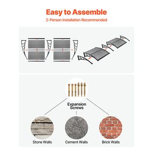 Tende da Sole per Finestre Esterne 38 x 78 Pollici con Staffa in ABS e Drenaggio per Protezione da Pioggia, Neve e Sole - Accessorio Premium per Finestre - Product Image 5