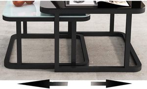 Table d'appoint robuste en métal et marbre, style traditionnel, pour intérieur, coins repas, salons, espaces de travail professionnels, placement de boissons - Product Image 2