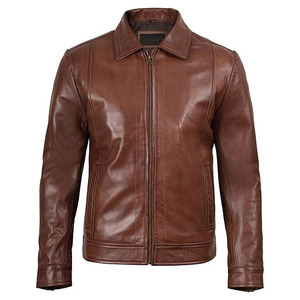 Chaqueta de cuero para hombre Comfortex International - Chaquetas de cuero de estilo clásico vintage de piel de cordero auténtica para hombre - Product Image 3