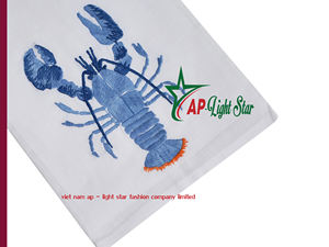 Servilletas de 1 capa con motivos de animales marinos bordados a mano Pedidos de gran cantidad aceptados - Product Image 2