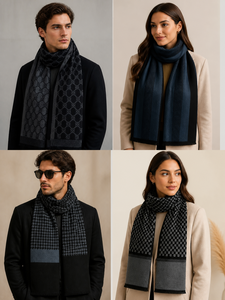 Écharpe et cache-oreilles d'hiver en acrylique de luxe, collection de créateurs, longs, écologiques, super doux, tricotés, pour hommes et femmes - Product Image 5