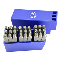 Jeu de poinçons à lettres allemandes de 3 mm A-Z 27 pièces DIN 1451 Cr-V 6150 HRC 58-62 Pointe trempée pour marquage aluminium OEM/ODM Taïwan