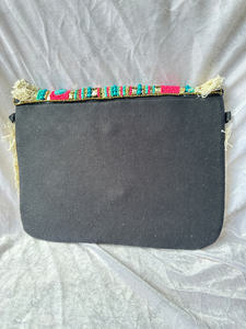 Pochette Bohème en Pierre Turquoise Perlée, Sac à Main Brodé Artisanal en Textile à Franges, Sac à Main Tribal Tendance - Product Image 4