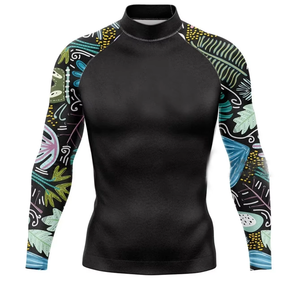 Rashguard imprimé pour femmes, manches longues, extensible, compression, vêtements de sport - Product Image 1