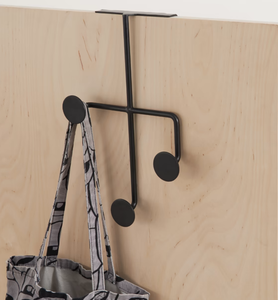 Modern Metal <b>Over</b> <b>Door</b> <b>Hook</b> Rack Musical Note Design Hanging Organizer Space Saving Storage Holder for Bedroom Bathroom Entryway - Product Image 2
