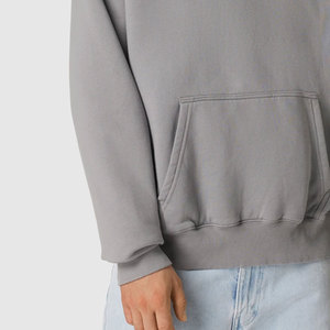 Nouveautés : Sweat à capuche 100 % coton délavé à l'acide pour homme, tricoté, coupe oversize, disponible en différentes couleurs et tailles - Product Image 3