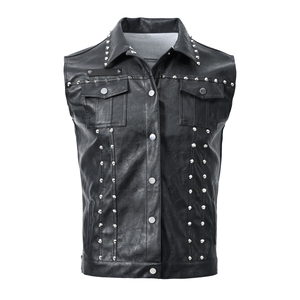 Chaleco de Cuero Casual de Diseño Personalizado de Alta Calidad para Hombre, Chaleco de Motocicleta con Múltiples Bolsillos para Invierno, Chaleco Personalizable - Product Image 1