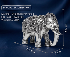 Escultura de Trompa de Elefante de Latón Oxidado Plateado 999, 100% Latón, Tradicional, para Mesa, 65g, Decoración para el Hogar, Regalo - Product Image 2