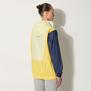 Blouson à capuche color block pour femme, manches longues, fermeture éclair, coupe-vent, léger, vêtement d'extérieur de printemps, design contrasté - Product Image 3