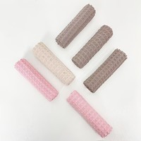 Handuk Pengering Mikrofiber Waffle Polos Cepat Kering Bebas Goresan Serbaguna untuk Mengelap Kaca Mobil dan Wadah Golf