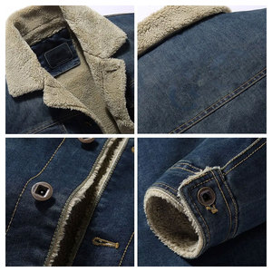 Chaqueta Vaquera Moderna para Hombre, 100% Algodón de Alta Calidad, Corte Ajustado, con Diseño de Parches, Ecológica y Transpirable, Talla Grande para Invierno - Product Image 6