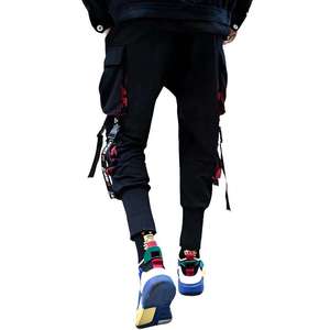 Men's Streetwear Techwear Cargo Pants Multi-Pocket Tactical <b>Joggers</b> Hip Hop Ribbons Straps Harem Trousers Black Urban Clothing - Product Image 3