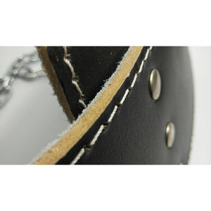 Cinturón de Cuero Premium con Cadena Sólida Ajustable, Cinturón de Levantamiento de Pesas Resistente para Entrenamiento en Gimnasio, Fisicoculturismo y Entrenamiento de Fuerza - Product Image 5