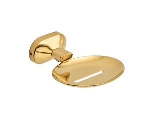 Porte-savon et support en métal doré de luxe, design contemporain, rectangulaire, portable, accessoire de salle de bain pour la maison - Product Image 2
