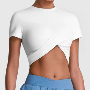 Ropa Deportiva Ligera para Mujer, 100% Algodón, para Gimnasio y Entrenamiento, Corte Ajustado, Transpirable, Cuello en V, Secado Rápido, Verano - Product Image 4