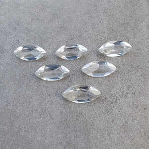 Pierre précieuse en quartz naturel, taille marquise facettée, calibrée, pour la fabrication de bijoux - Product Image 3