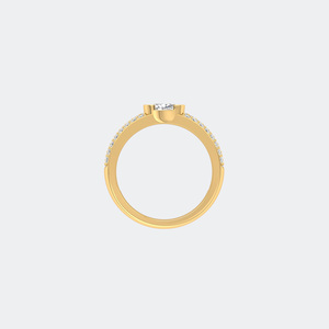 Bague solitaire en diamant rond taille brillant 1,00 carat, plaquée or, certifiée IGI, cadeau de fiançailles, de mariage ou d'anniversaire - Product Image 4