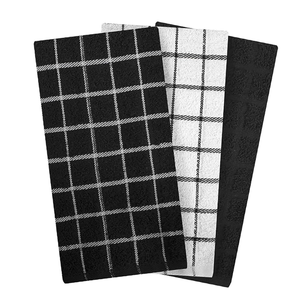 Essuie-tout de cuisine en coton biologique certifié GOTS SA8000, imprimé rayé, absorbant, fabricant OEM - Product Image 2