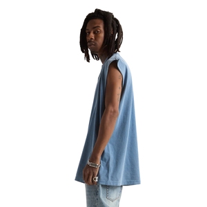 Custom Acid Wash <b>Sleeveless</b> <b>T</b> <b>Shirt</b> Heavyweight Cotton Oversized Drop Shoulder <b>Men</b> Blank Vintage Tank Top - Product Image 2