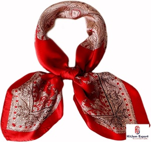 Custom Printed Short <b>Scarf</b> Fabric High Quality OEM ODM White Label Textile Manufacturer Fashion Accessories Export Supplier - Product Image 3