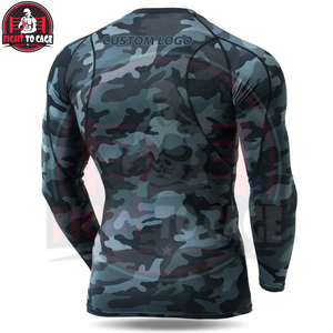 T-shirt de compression lavé de bonne qualité pour homme, nouvelle tendance, léger, séchage rapide, imprimé numérique, pour MMA, fitness, rashguard, vêtement de sport pour adulte - Product Image 2