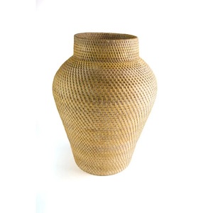 Rattan Woven Vintage <b>Vase</b> <b>Small</b> Round Floral Plants for Farmhouse Home Decor At Wholesale Price From India - Product Image 4