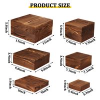 Ensemble de supports de présentation en bois massif pour buffet, supports pour gâteaux, desserts, traiteur, hôtel, magasin, vente en gros