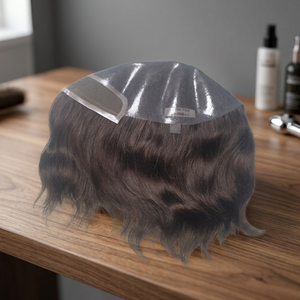 skin types Human Hair Toupee <b>Medium</b> Length 130% Density Glueless Swiss Lace Cap Natural Black Indian Remy Hair Light <b>Brown</b> Lac - Product Image 2