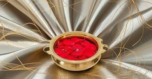 12 pouces en laiton doré Urli Art déco écologique sculpté à la main pour la maison bureau jardin traditionnel Floral bougie décoration spectacle - Product Image 2