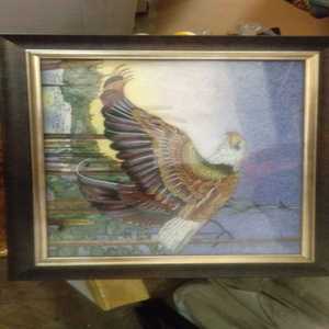 Wholesale <b>Framed</b> Flying Eagle Canvas Art Print Vintage American Wildlife Landscape Painting Modern <b>Framed</b> Wall Decor Painting - Product Image 2