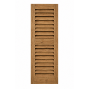 Portes à persiennes en bois massif décoratives avec surface finie texturée rustique et ouverture latérale pour les intérieurs de maisons modernes - Product Image 1