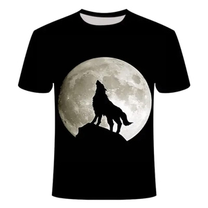 เสื้อยืดลายสัตว์ผ้าโพลีเอสเตอร์สแปนเด็กซ์ถักน้ำหนัก 180 กรัมสำหรับผู้ชาย - Product Image 1
