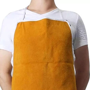 Designer Cowhide Split Leather Welding Aprons Work Safety Workwear Abrasion Resistant Flame Retardant Industrial Safety Apron - Product Image 6