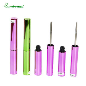 Emballage en métal pour mascara en gros avec brosses en acier filetées, coques en aluminium colorées, étuis pour flacons de liquide d'extension de cils - Product Image 5