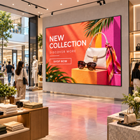 Écran LED d'intérieur P1.86 à pas fin, haute résolution 4K, écran publicitaire LED pour magasin de détail
