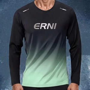 เสื้อยืดแขนยาวผู้ชายแบบลำลองพิมพ์ลาย Dry-Fit ปี 2026 ระบายอากาศได้ดี เหมาะสำหรับออกกำลังกาย วิ่ง และฝึกซ้อม - Product Image 1