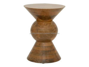 Lustro Solid Mango Wood Coffee Table Handcrafted Modern Design Natural Finish - Product Image 3