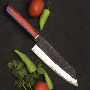 มีดเชฟเหล็กกล้าคาร์บอนขนาด 13 นิ้ว ทำมือโดย Ahmad Fabric พร้อมปลอกหนัง ด้ามจับสวยงาม ปรับแต่งได้ตามต้องการ - Product Image 4