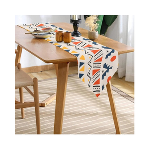 Geometric Printed Cotton 280 GSM Double Sided Weave Eco <b>Table</b> <b>Runner</b> Bohemian Style Washable Home Decor 40x220 Cm <b>Runners</b> - Product Image 1