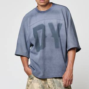 Haut streetwear oversize en maille gaufrée Performance, maillot de football américain personnalisé à manches courtes en coton thermique - Product Image 6