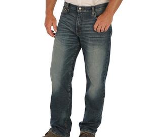 Men's Straight Leg <b>Denim</b> Jeans Mid Waist Regular Fit Cotton Woven Fabric Casual Autumn Wear - Product Image 3