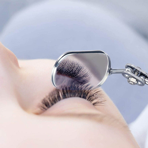 Professional Personalized Single Sided Stainless Steel <b>Gold</b>-Plated Non-Foldable Cosmetic <b>Wall</b> Mounted Lash Grafting <b>Mirror</b> - Product Image 2