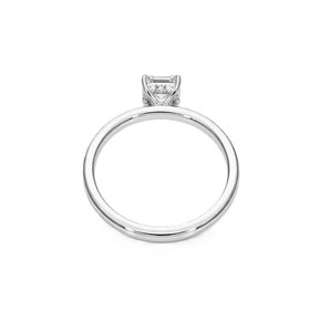 Bague Solitaire en Platine, Bague de Fiançailles, Bague Minimaliste, Certifiée IGI, Or Massif 10K 14K 18K, Diamant Asscher Cultivé en Laboratoire - Product Image 4