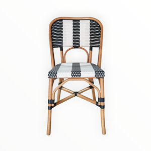 เก้าอี้บิสโทรยอดนิยมสำหรับร้านกาแฟ ร้านอาหาร พื้นที่สาธารณะในที่พักอาศัย - หวายสังเคราะห์ถักทออย่างดี รับประกันการถักทอ 3 ปี - Product Image 1
