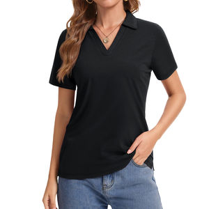 Polo de golf de alta calidad para mujer, camiseta polo de color sólido con cuello vuelto y logotipo personalizado, éxito de ventas, para hombre. - Product Image 1