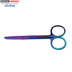กรรไกรตัดไหมเย็บแผล Littauer แบบตรง ขนาด 4.5 นิ้ว สีรุ้ง ผลิตจากเหล็กกล้าไร้สนิมเยอรมัน อุปกรณ์การแพทย์ผ่าตัด ได้รับการรับรองมาตรฐาน CE - Product Image 5