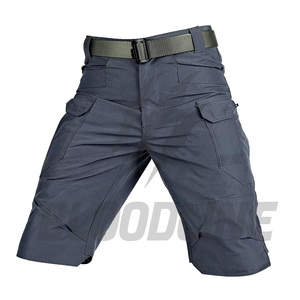 Shorts cargo pour homme Bloodline, taille mi-haute, séchage rapide, tissu Oxford, style workwear, couleur unie, logo sur le devant - Product Image 4