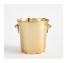 Elegante Cesta de Hielo de Latón para Servir Cócteles, Cubitera Metálica para Bar en Casa, Fiestas, Almacenamiento de Hielo para Bebidas - Product Image 1