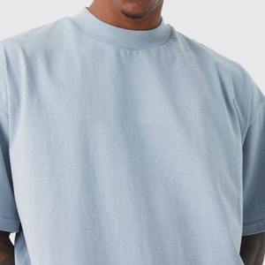 T-shirt basique décontracté en coton pour homme, col rond, manches courtes, doux, respirant, vierge, personnalisable, vente en gros - Product Image 3