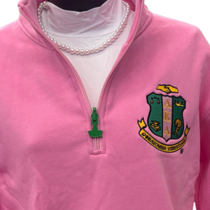 Sudadera Rosa de Manga Larga con Cuello Alto y Cremallera de un Cuarto para Mujer, de Forro Polar Suave, Casual, Cómoda y a la Moda - Product Image 6